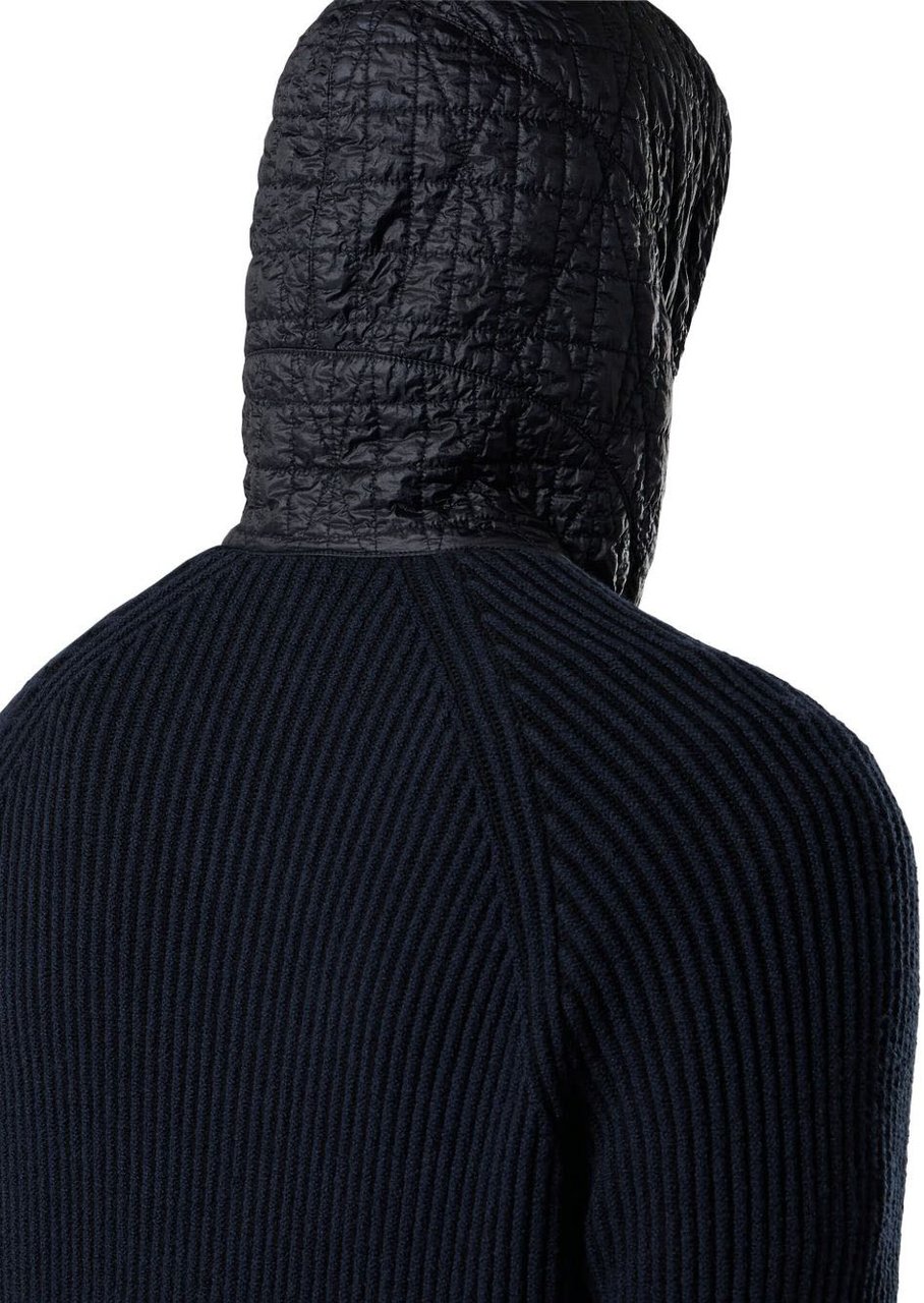 Stone Island Heren Zip-up Hooded Sweater Blauw Blauw