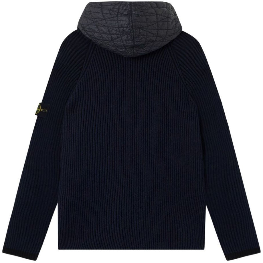 Stone Island Heren Zip-up Hooded Sweater Blauw Blauw