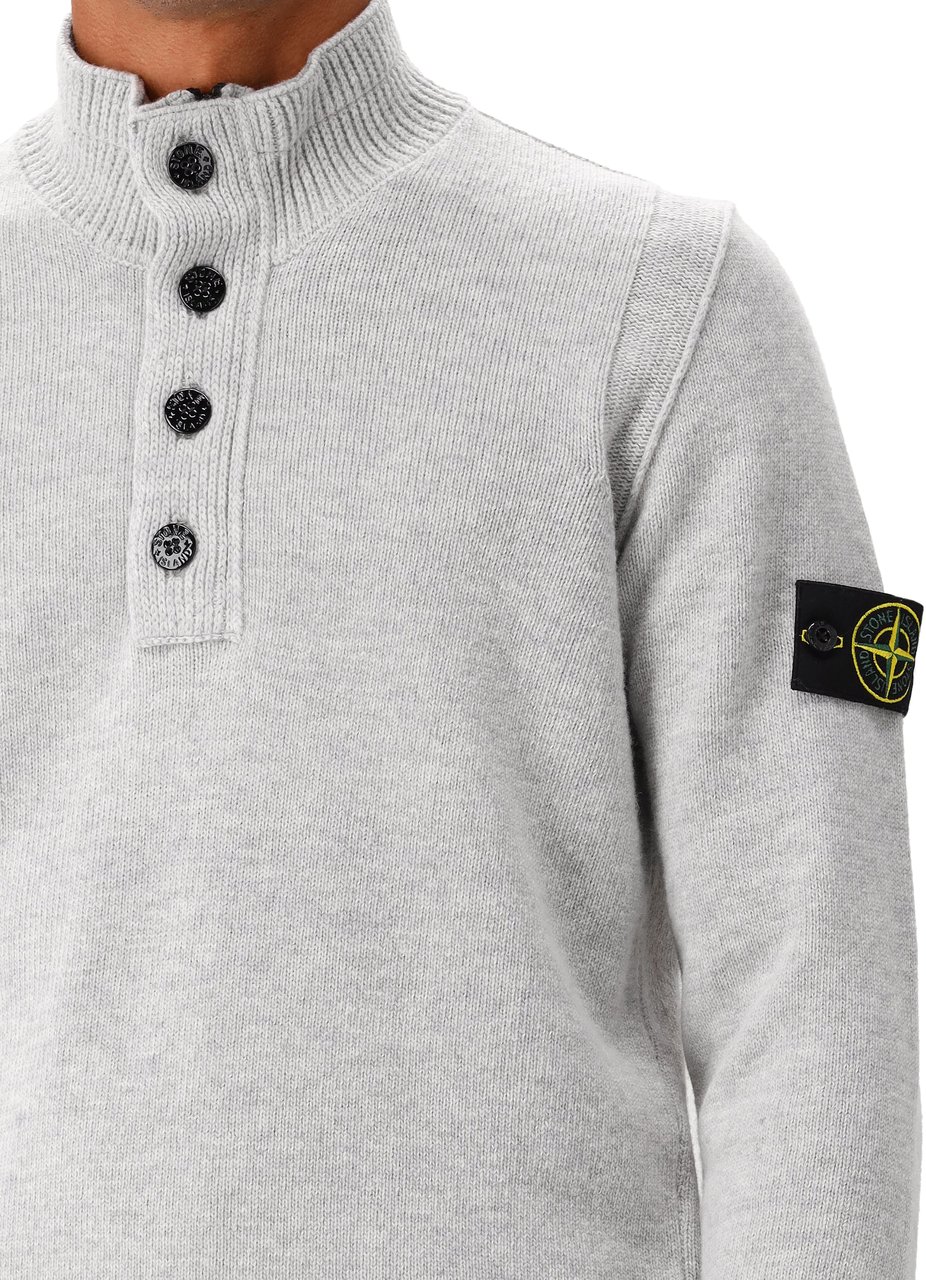 Stone Island Stone Island Gebreide Trui Grijs Grijs
