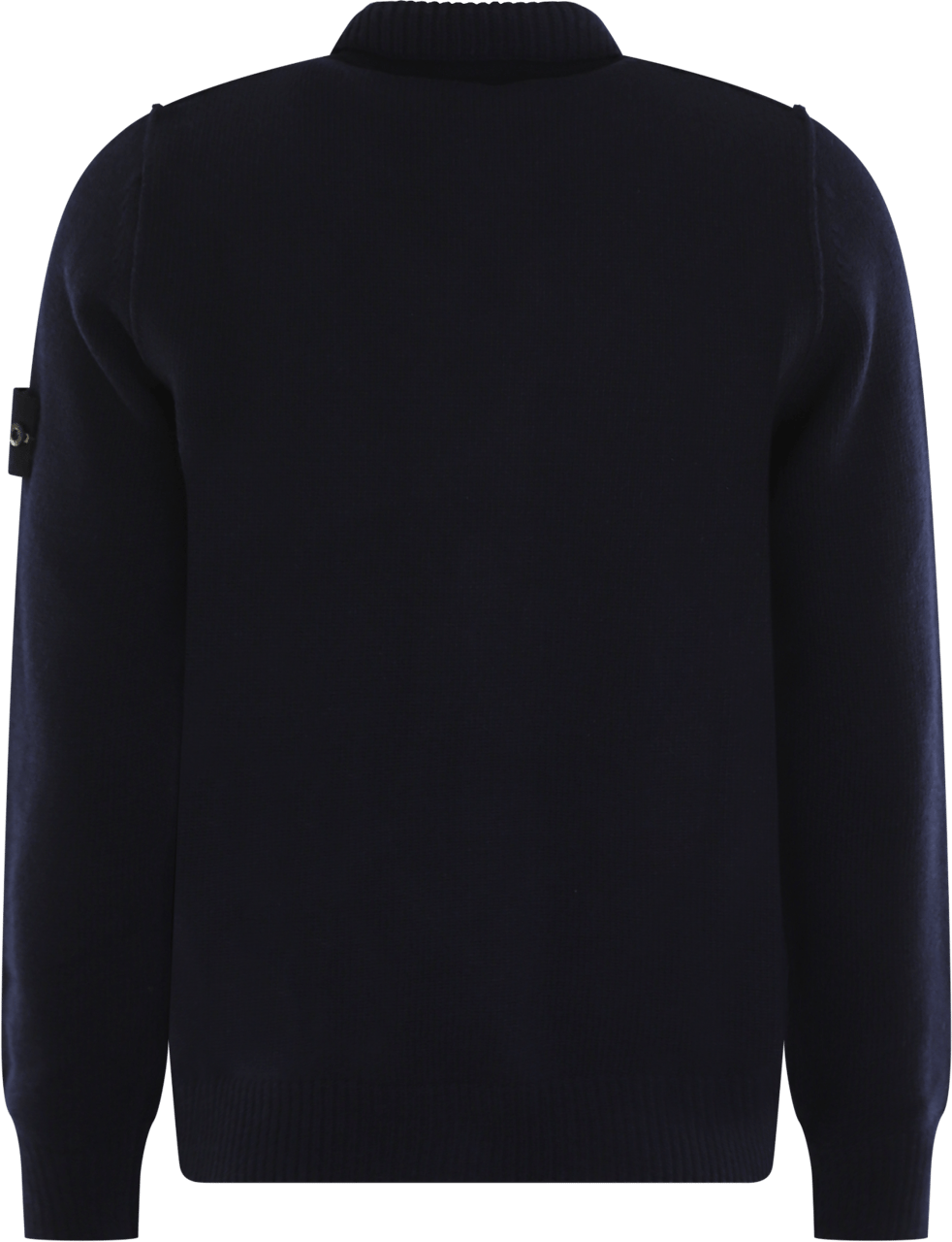 Stone Island Heren Logo Patch Knit Cardigan Blauw Blauw