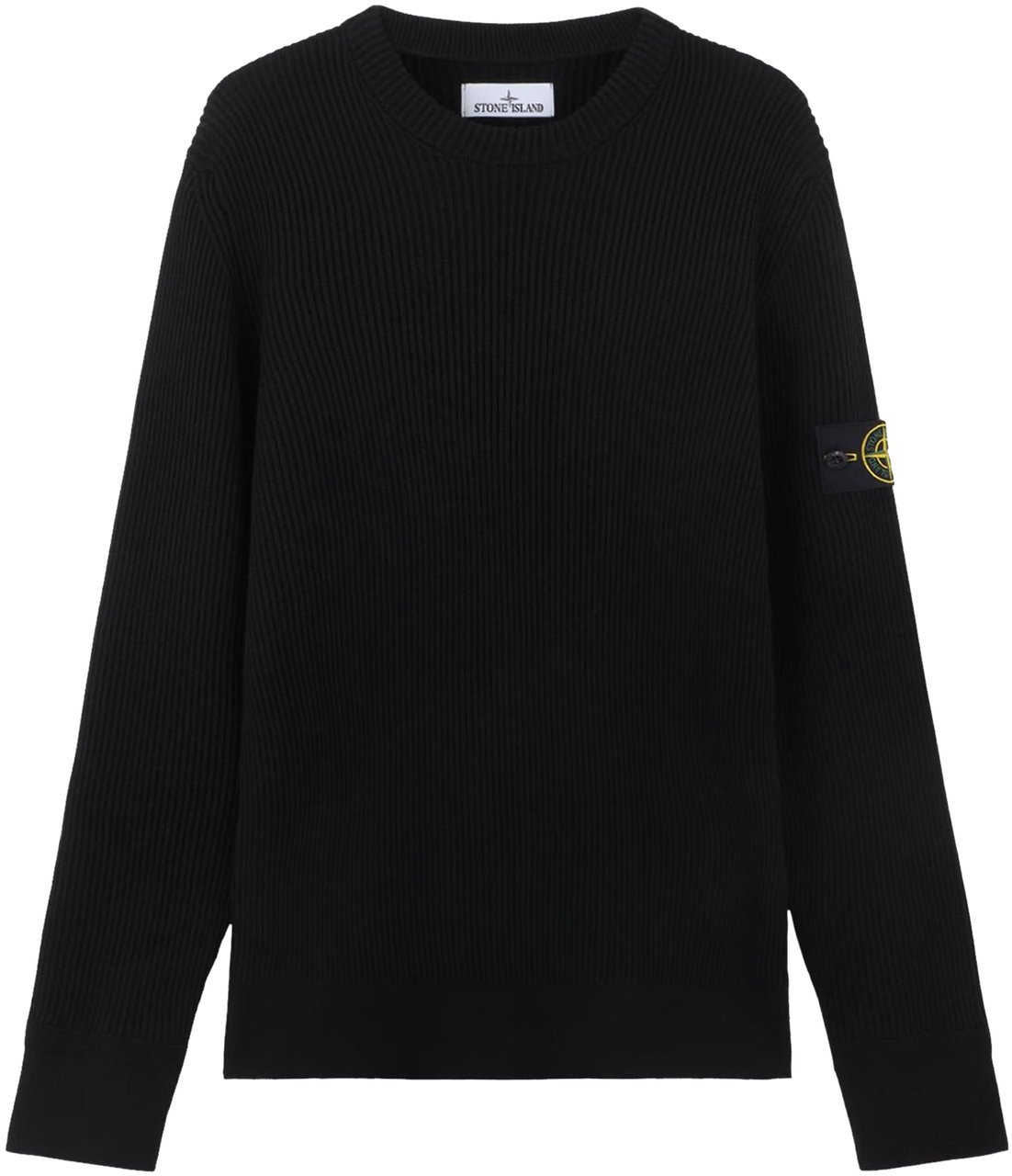 Stone Island Heren Logo Patch Knitted Zwart Zwart