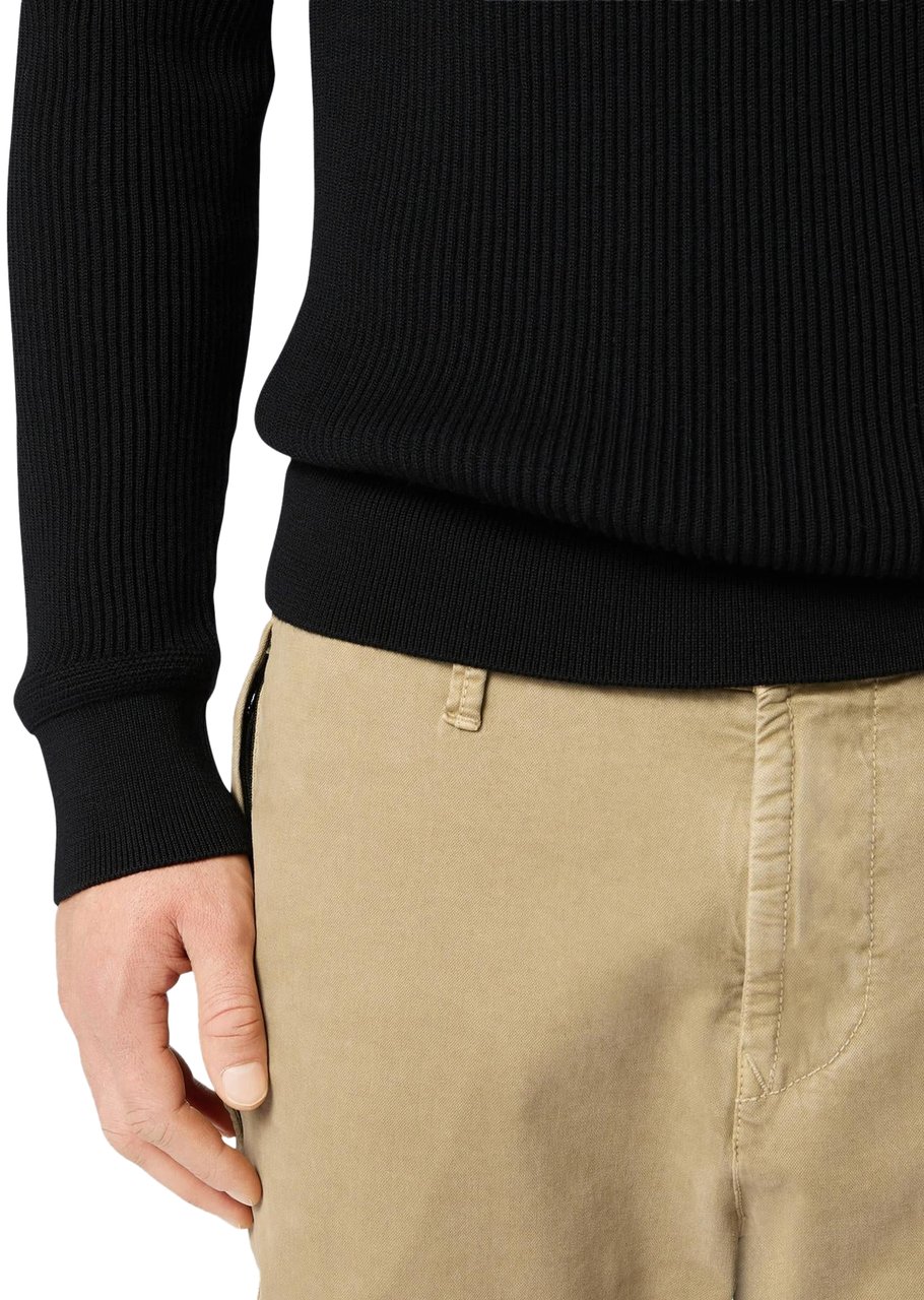 Stone Island Heren Logo Patch Knitted Zwart Zwart