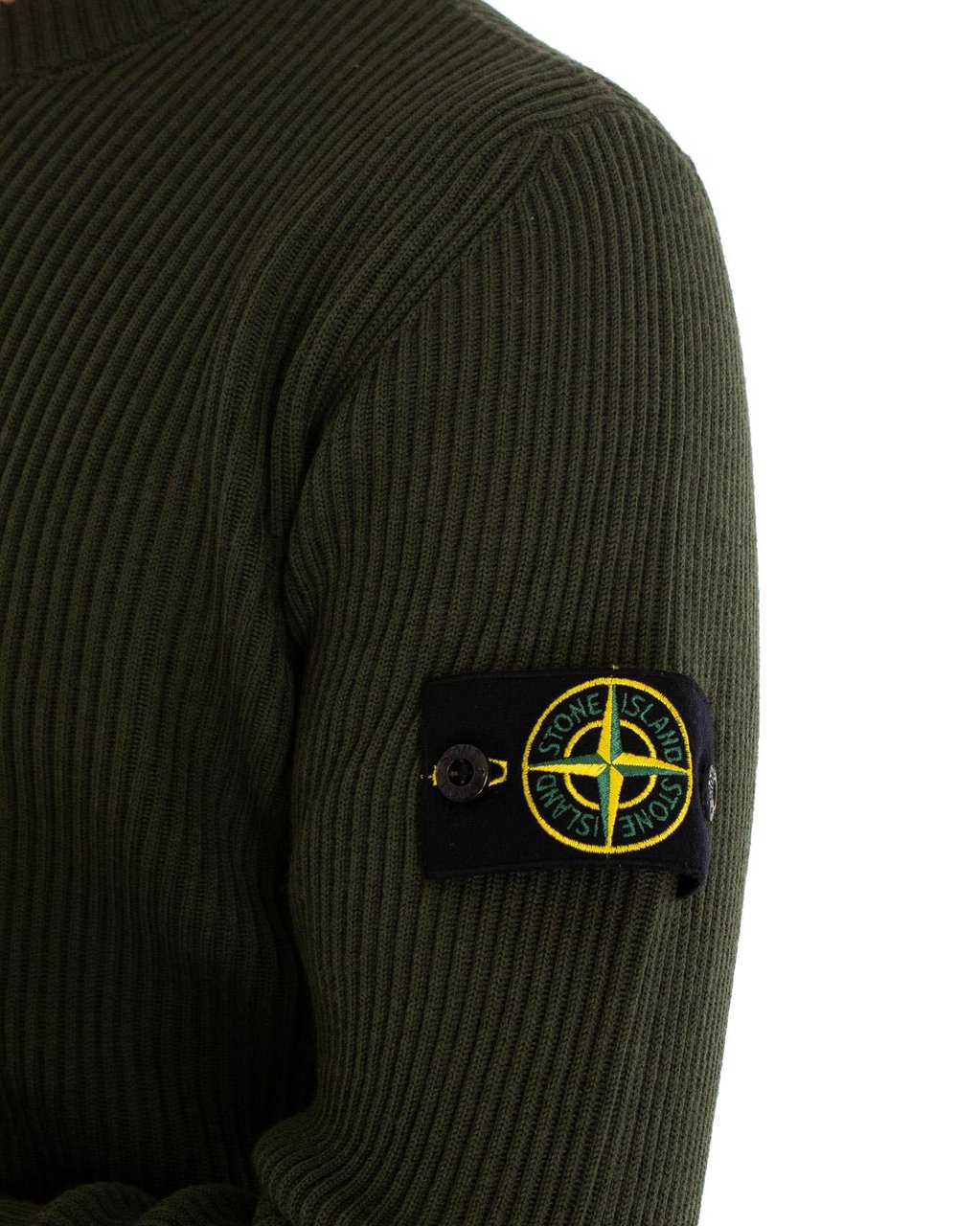 Stone Island Heren Logo Patch Knitted Groen Groen