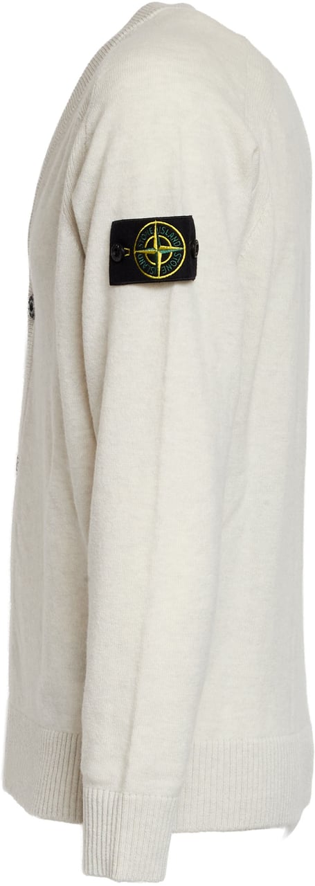 Stone Island Cardigan Light Rws Geelong Wool Neutraal