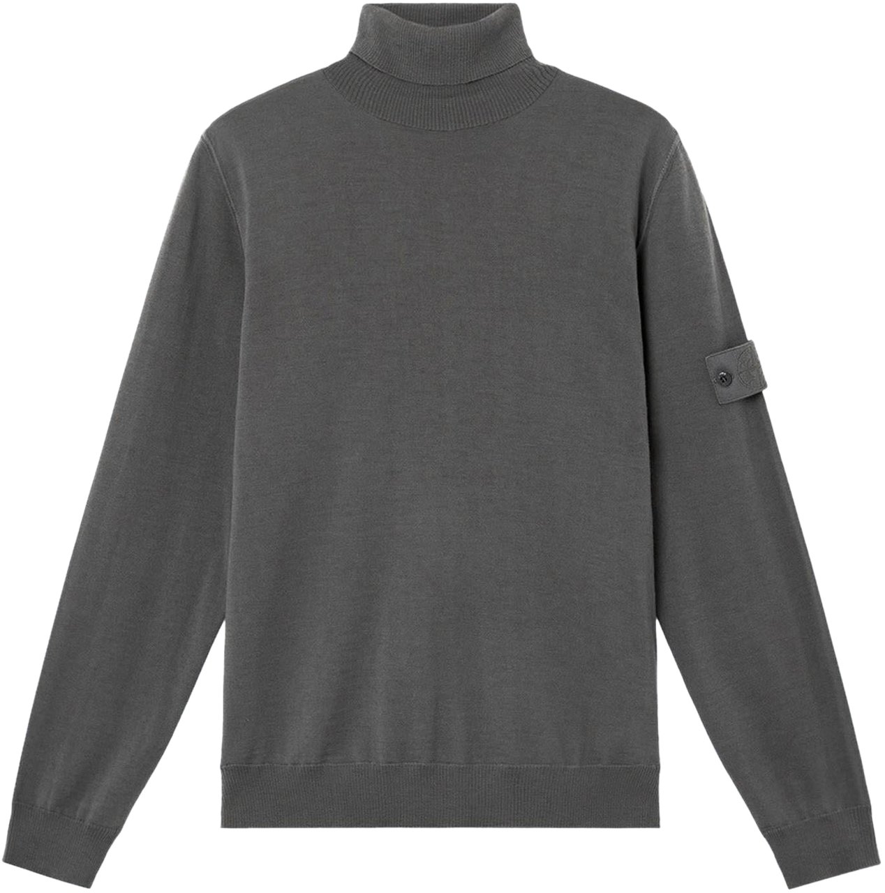 Stone Island Heren T-Neck Logopatch Sweater Grijs Grijs