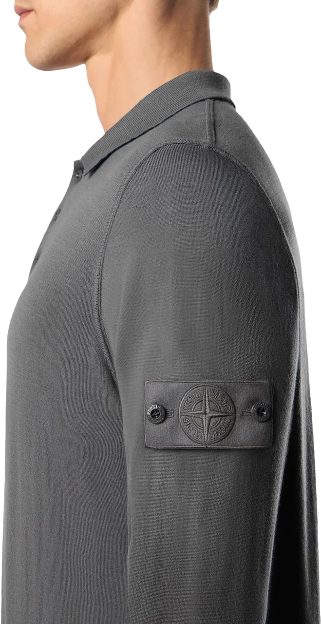 Stone Island Heren Logo patch Poloshirt Grijs Grijs