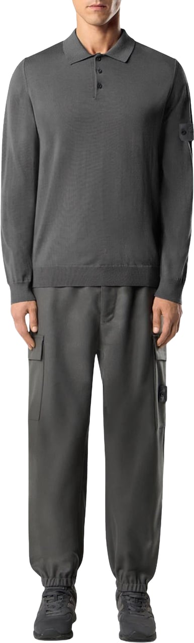 Stone Island Heren Logo patch Poloshirt Grijs Grijs