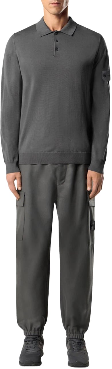 Stone Island Heren Logo patch Poloshirt Grijs Grijs