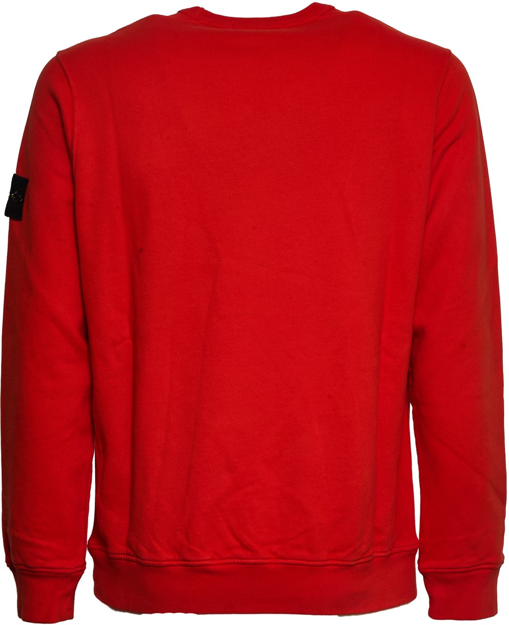 Stone Island Felpa Girocollo Brushed Organic Cotton Fleece Rood