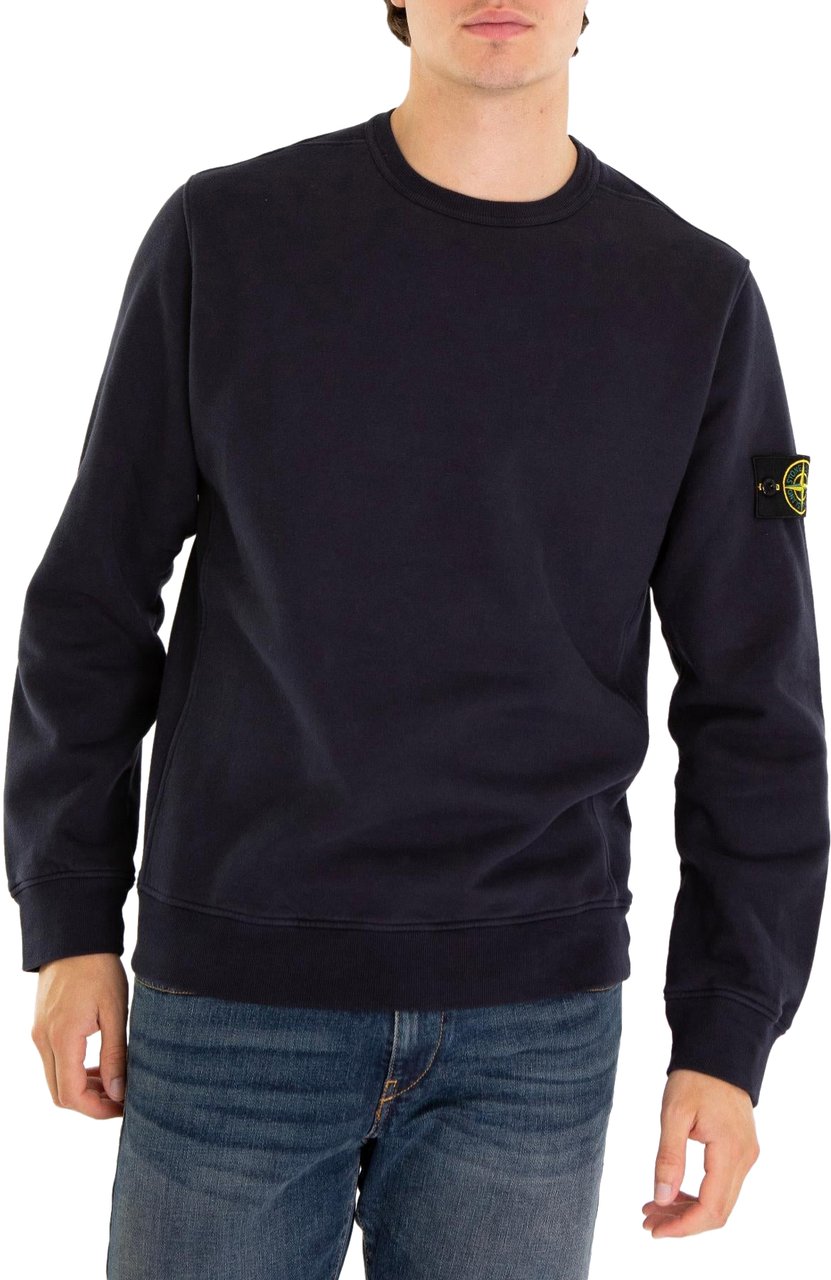 Stone Island Heren Logo-patch Sweater Blauw Blauw