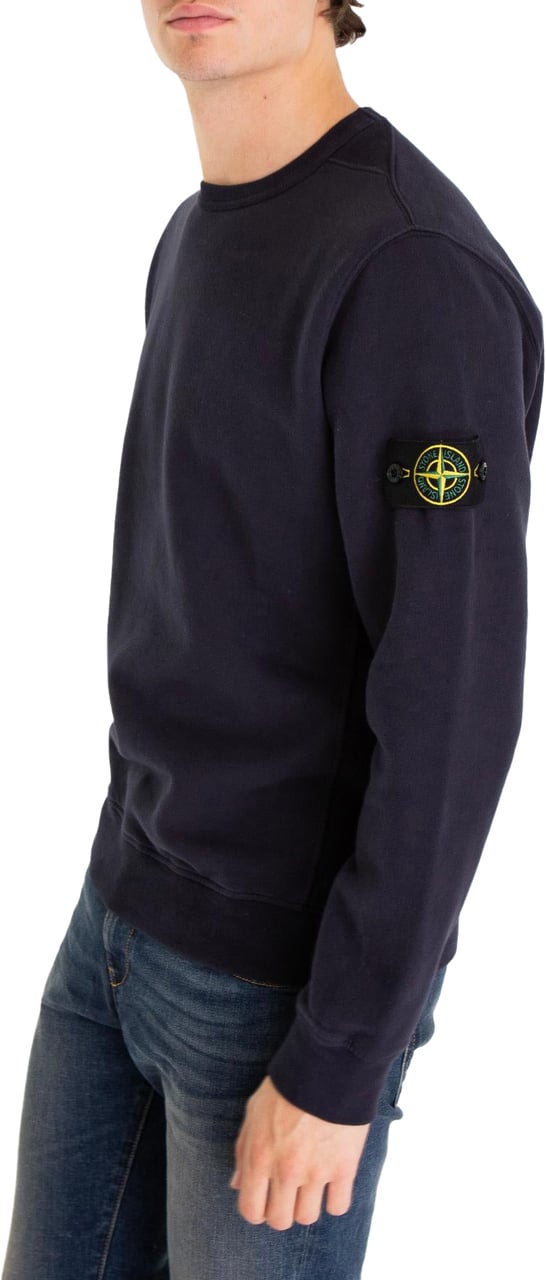 Stone Island Heren Logo-patch Sweater Blauw Blauw