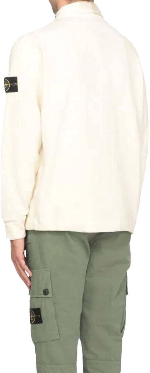 Stone Island Heren Vanishe Polo Sweater Wit Wit