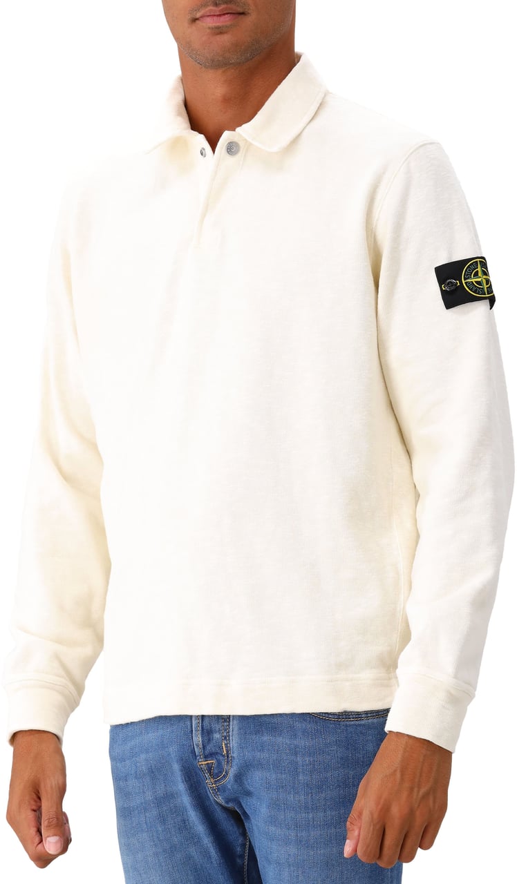 Stone Island Stone Island Polo Sweater Wit Beige