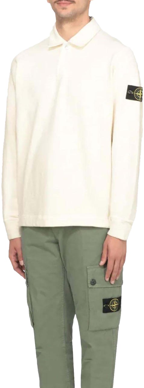 Stone Island Heren Vanishe Polo Sweater Wit Wit