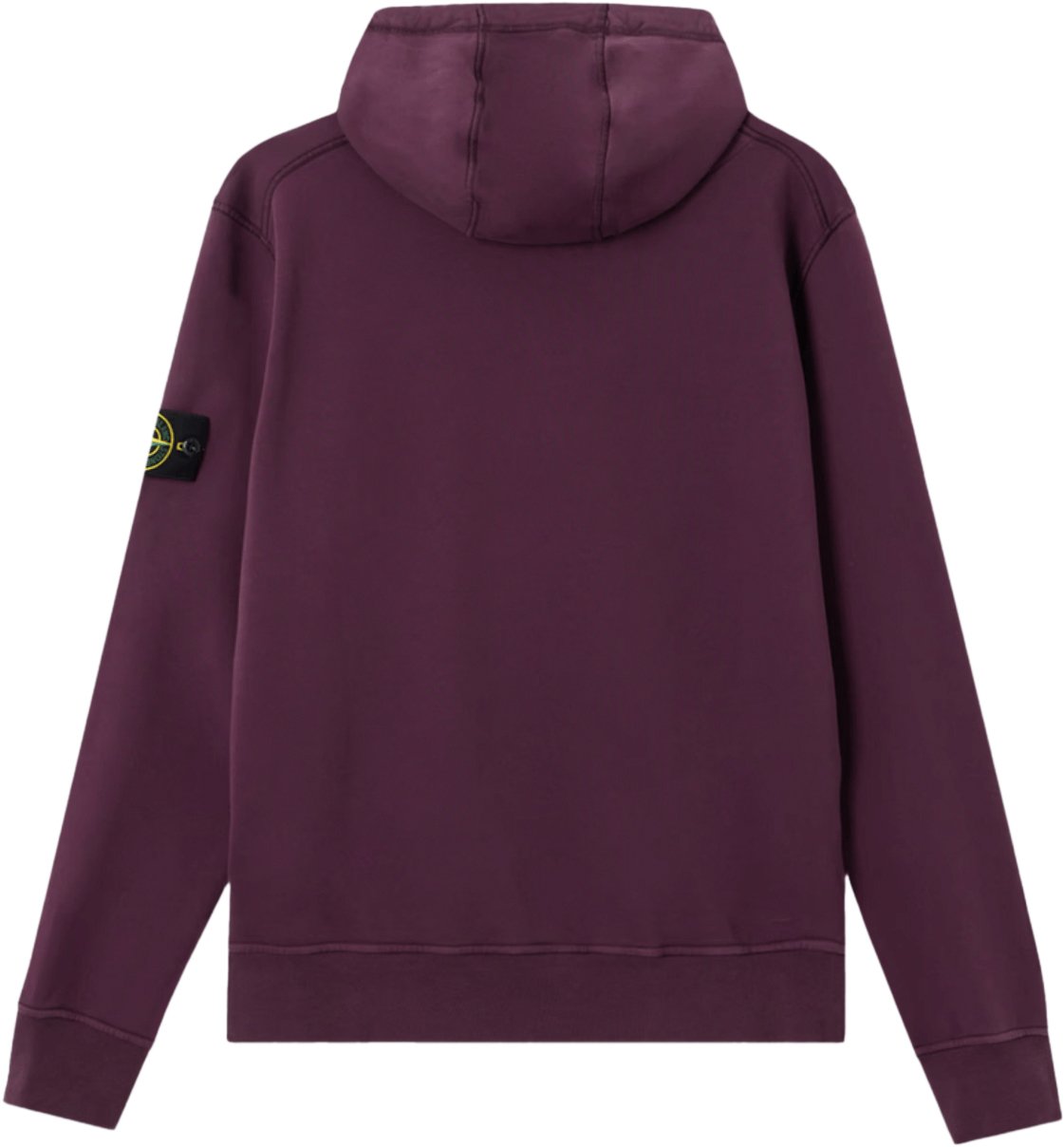 Stone Island ORGANIC COTTON FLEECE, GARMENT DYED AMARANTH Rood