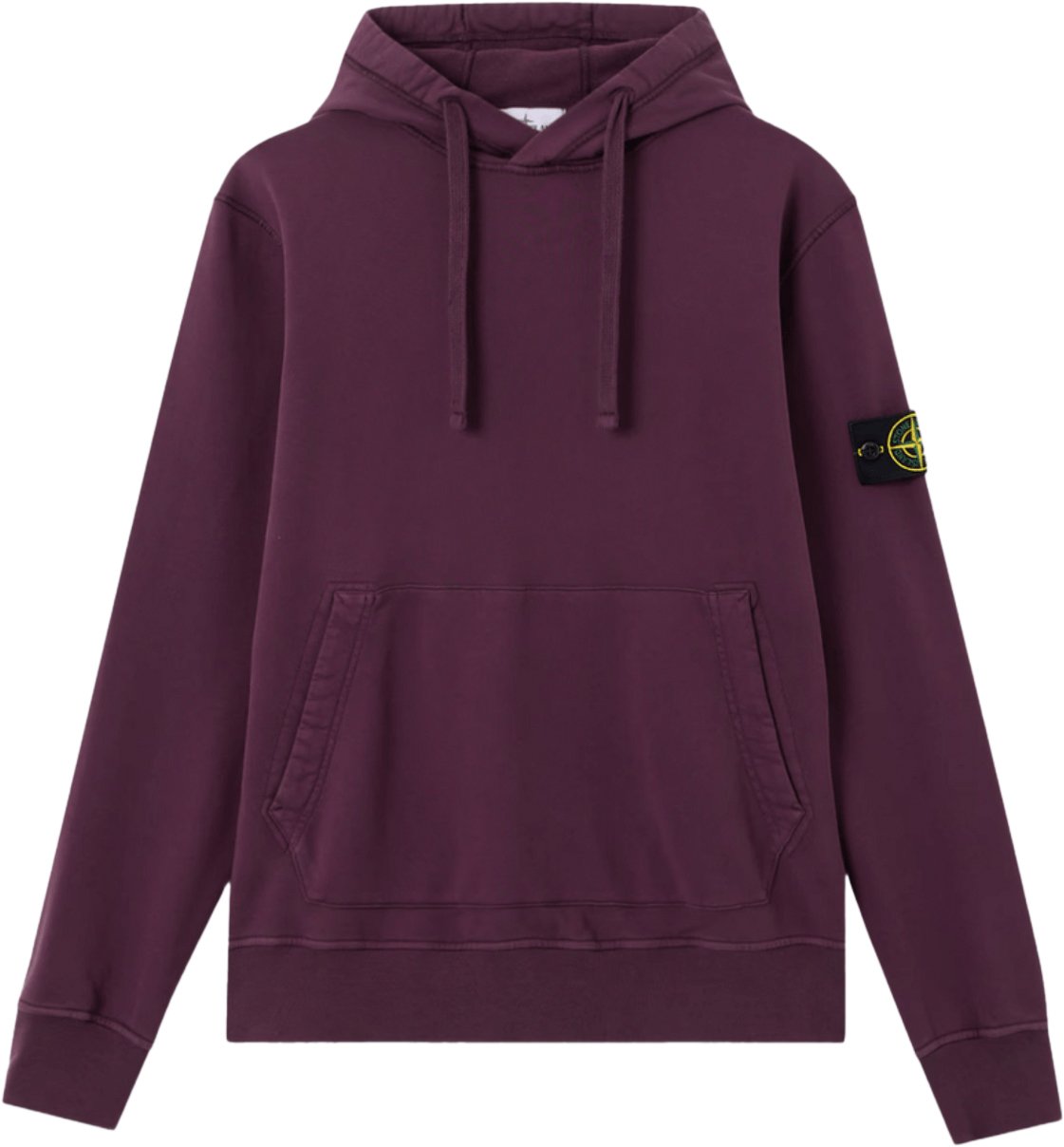 Stone Island ORGANIC COTTON FLEECE, GARMENT DYED AMARANTH Rood