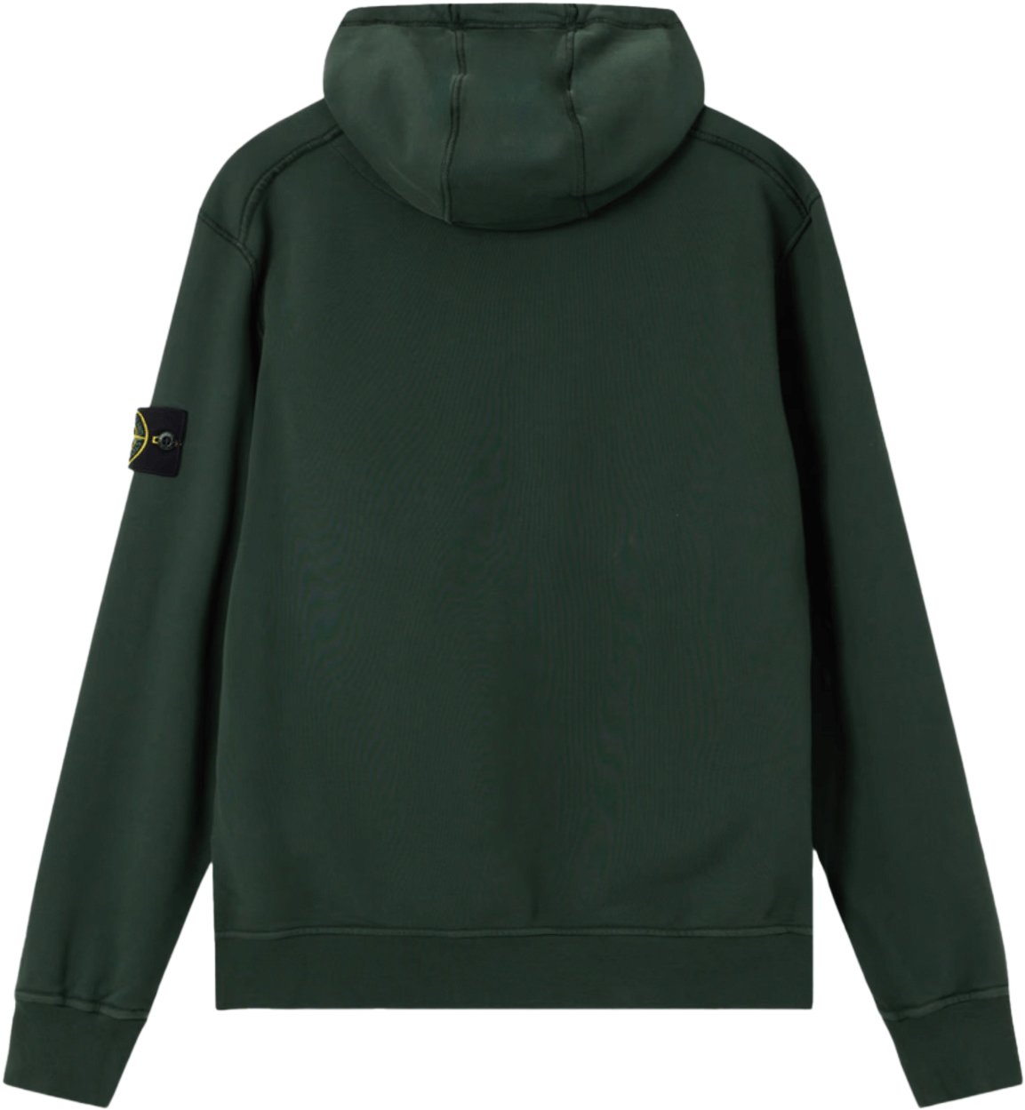 Stone Island ORGANIC COTTON FLEECE, GARMENT DYED JUNIPER Groen