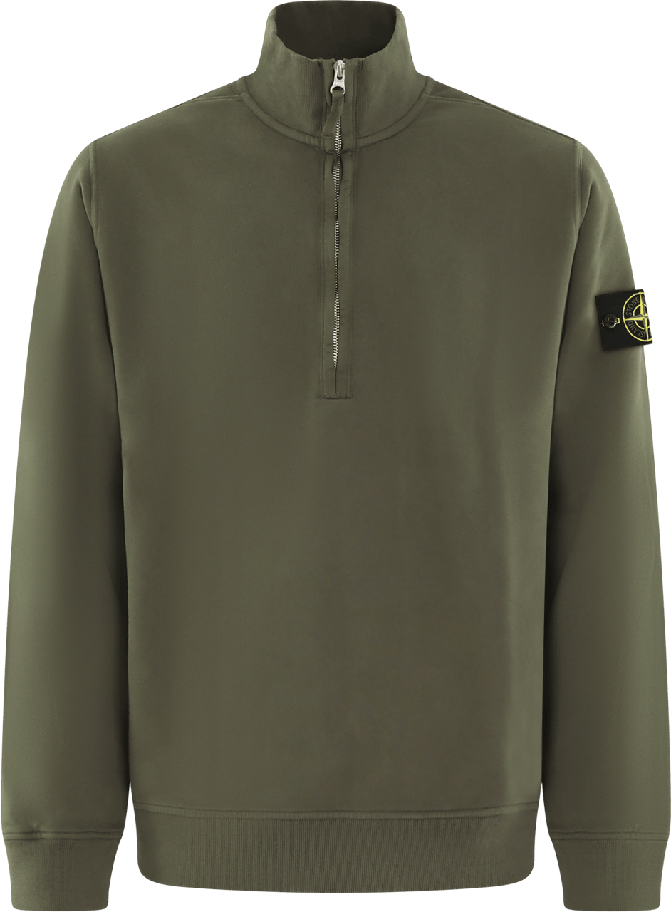Stone Island Heren Half Zip Sweater Groen Groen