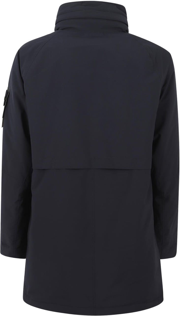 Stone Island Long Coat Blauw
