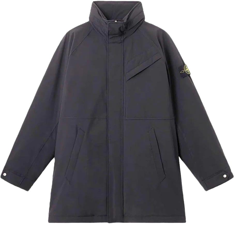 Stone Island Long Coat Blauw