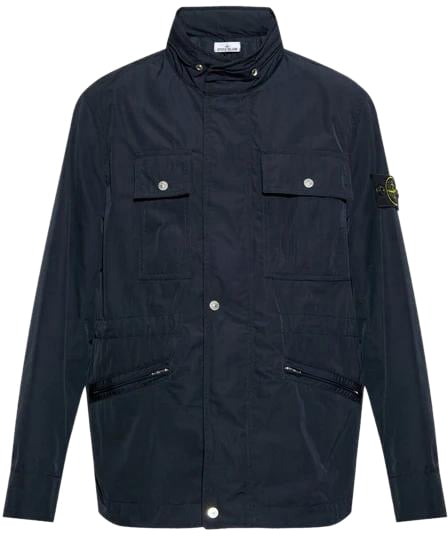 Stone Island Long Coat Blauw