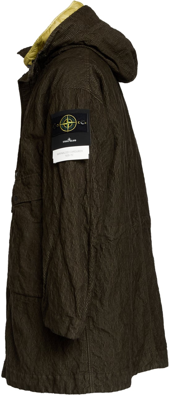 Stone Island Parka Wrinkled Corduroy 500-tc Groen