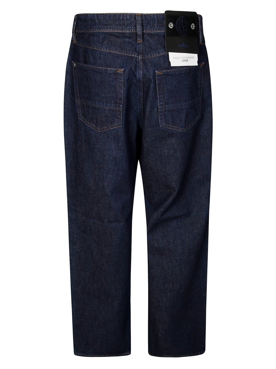 Stone Island Loose-Fit Indigo Denim Jeans with Classic Five-Pocket Design Zwart