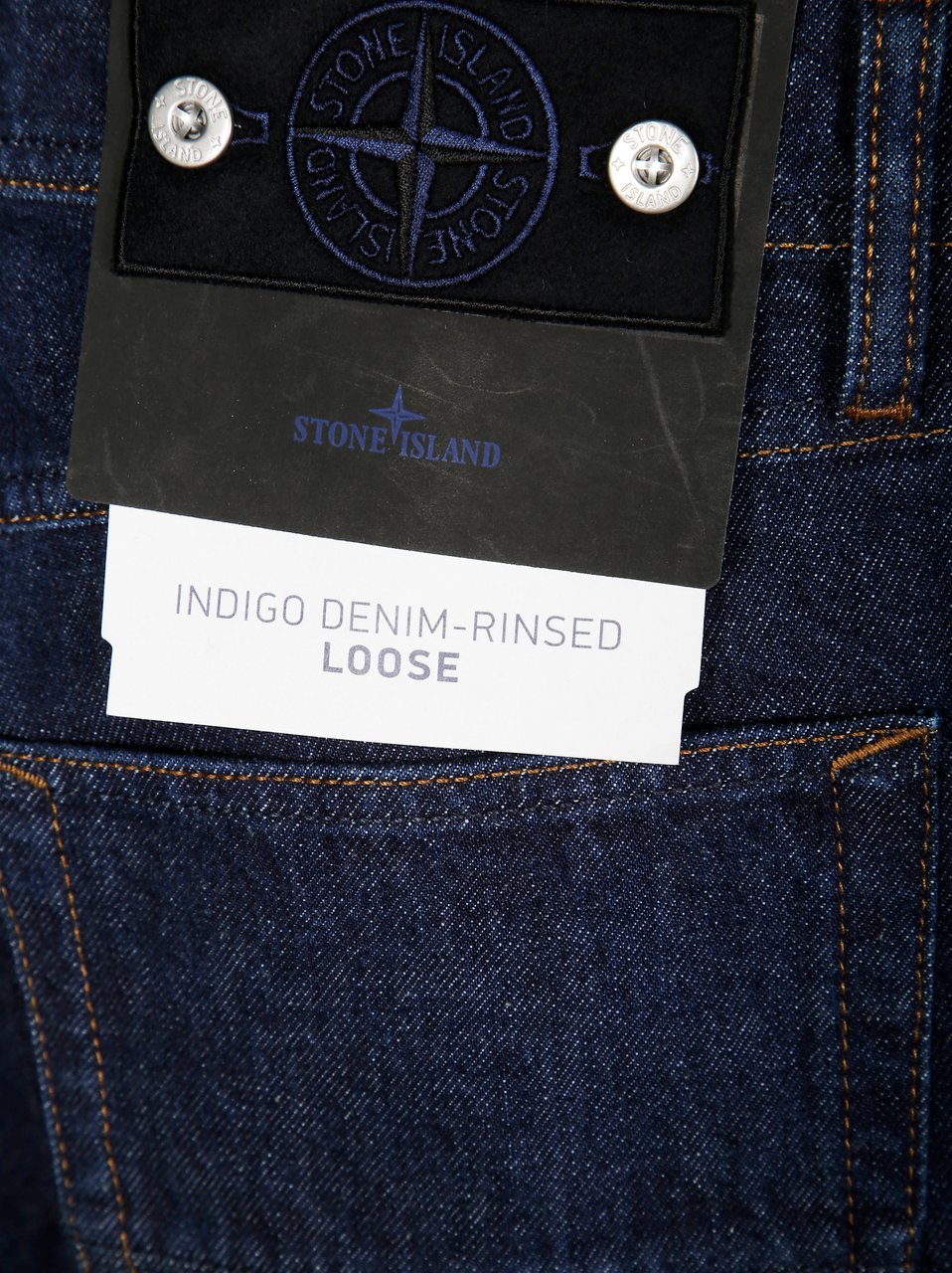 Stone Island Loose-Fit Indigo Denim Jeans with Classic Five-Pocket Design Zwart