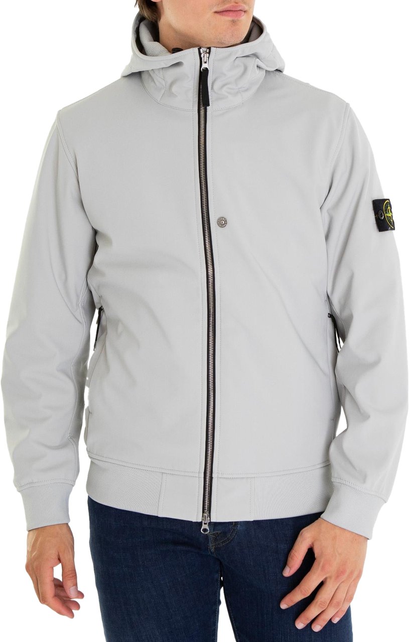 Stone Island Heren Logo patch Jacket Grijs Grijs