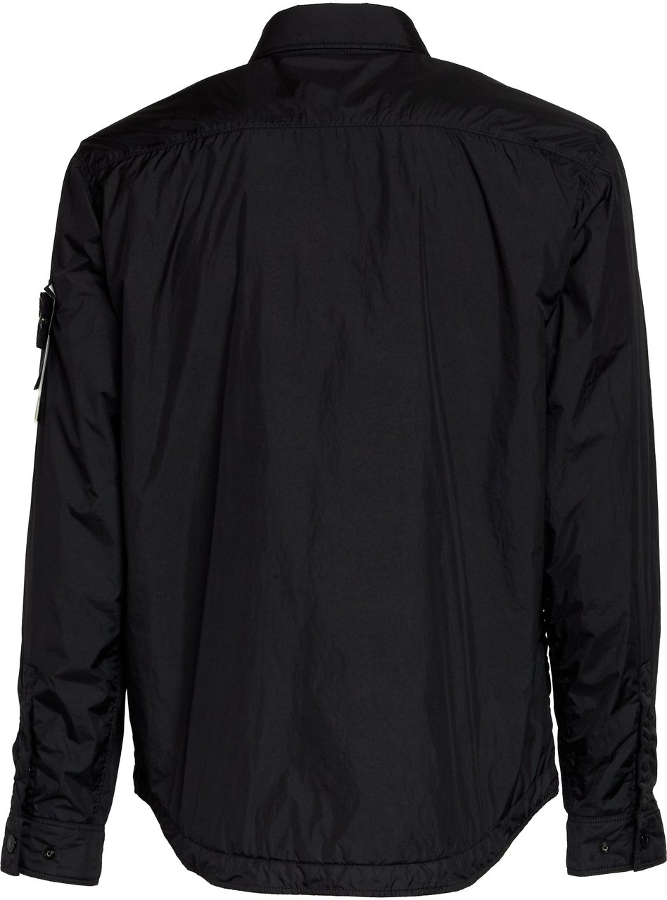 Stone Island Giubbotto Garment Dyed Crinckle Reps Ny Zwart