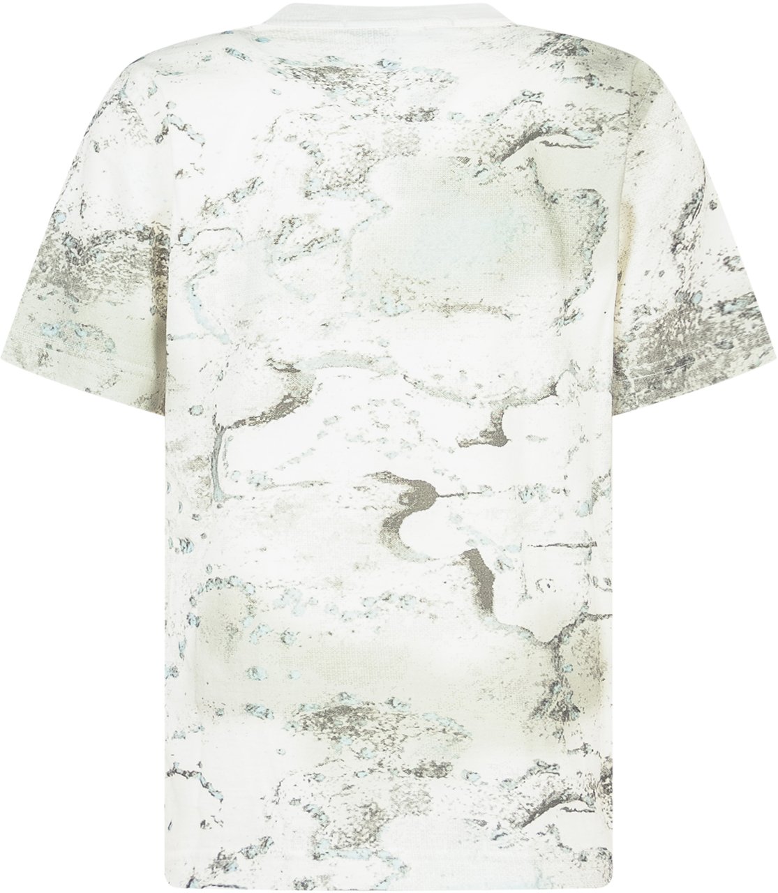 Stone Island Stone Island Kids T-Shirt Bianca con Stampa Astratta Wit