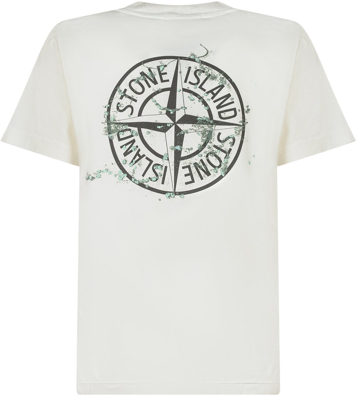 Stone Island Stone Island Kids T-shirt Bianca con Logo Bussola Wit