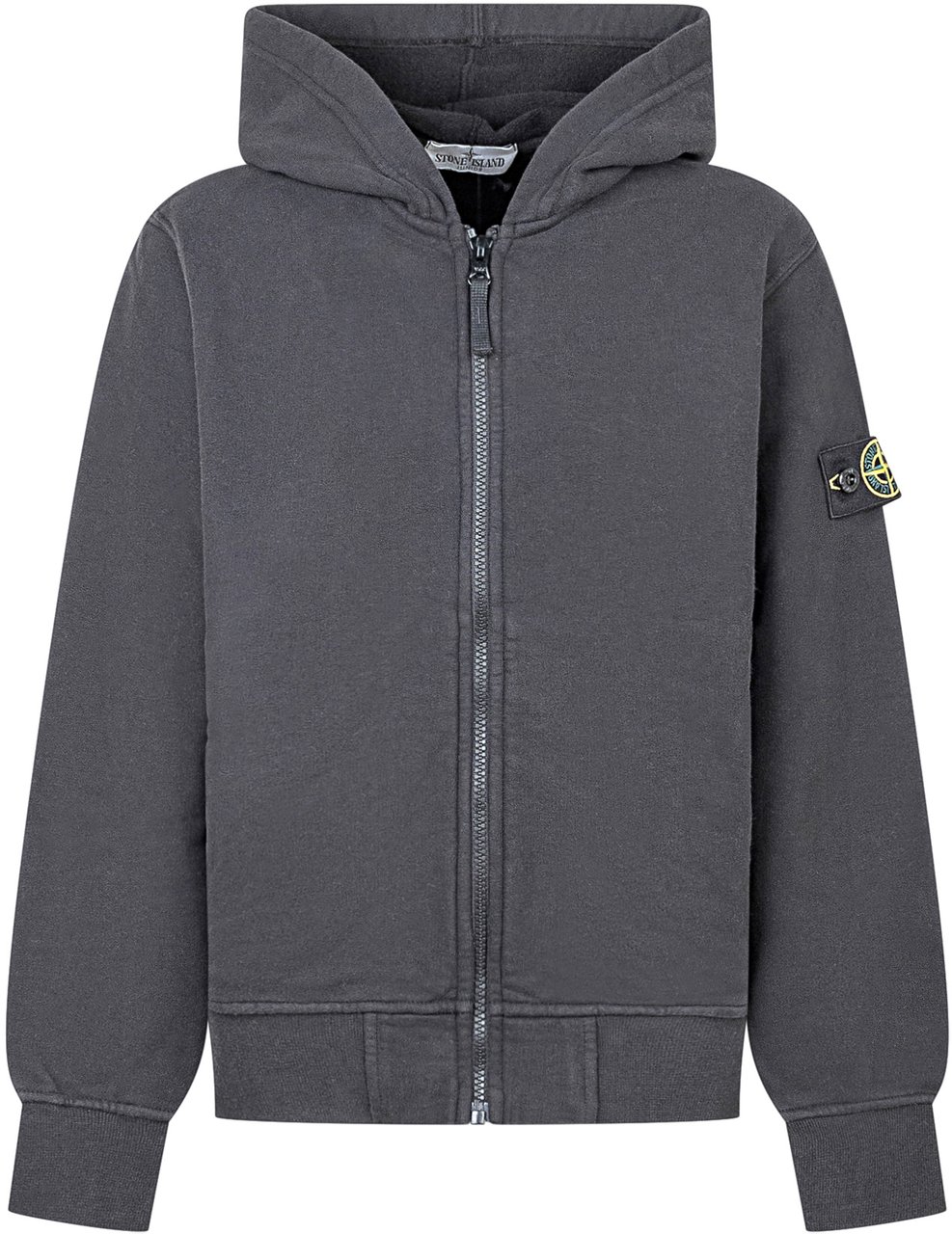 Stone Island Stone Island Kids Felpa con Cappuccio Grigia Zwart