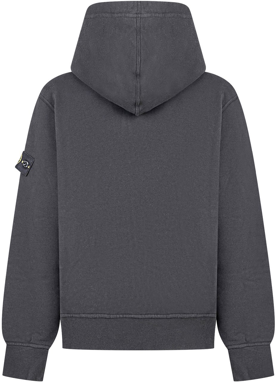 Stone Island Stone Island Kids Felpa con Cappuccio Grigia Zwart