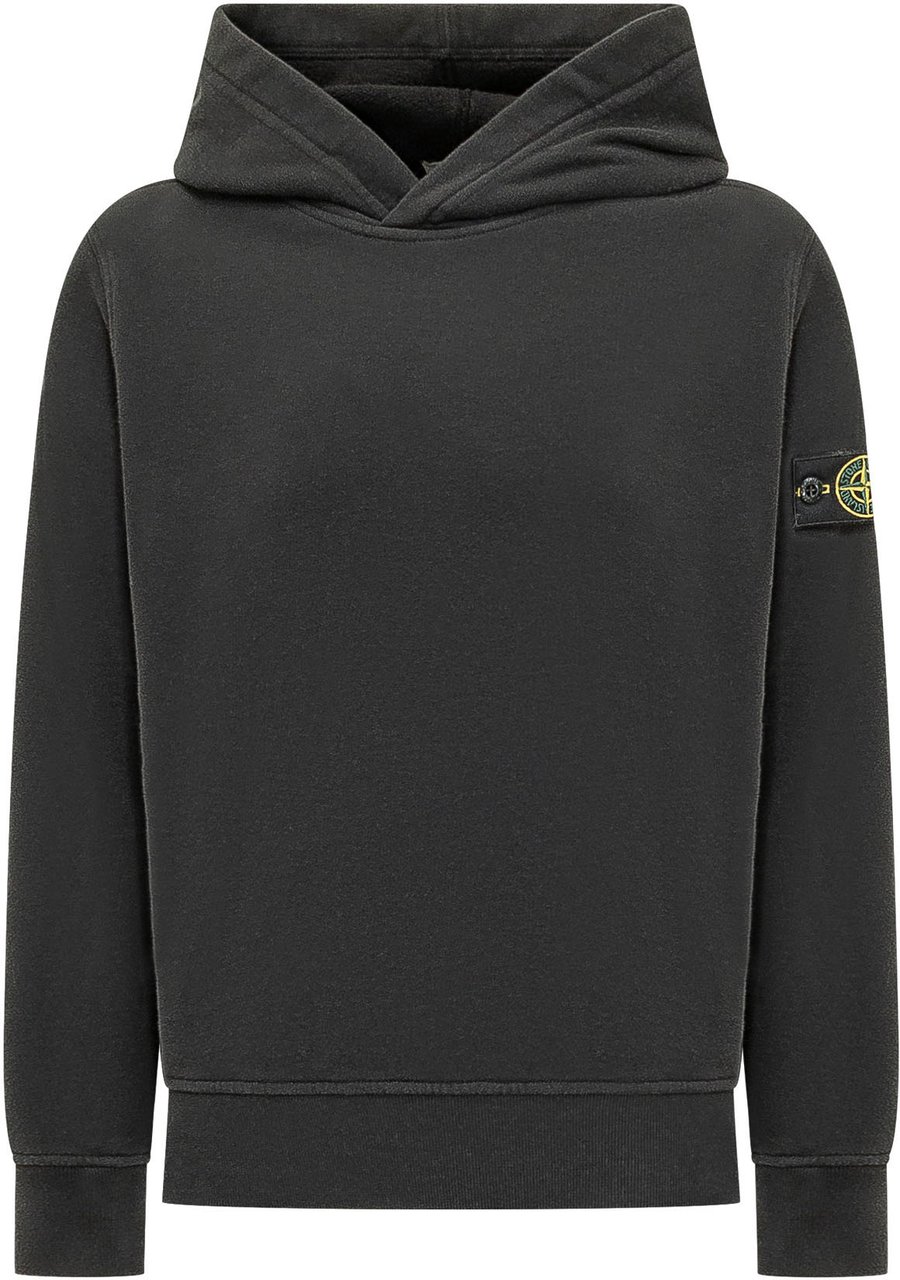 Stone Island Felpa Con Cappuccio Donkergrijs