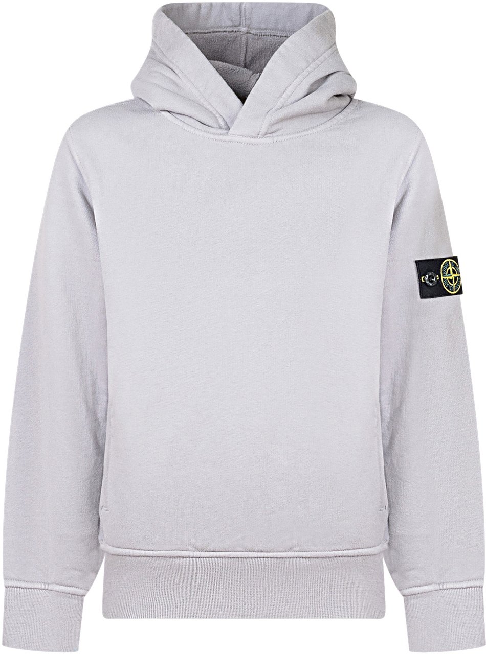 Stone Island Stone Island Kids Felpa con Cappuccio Bianca Groen
