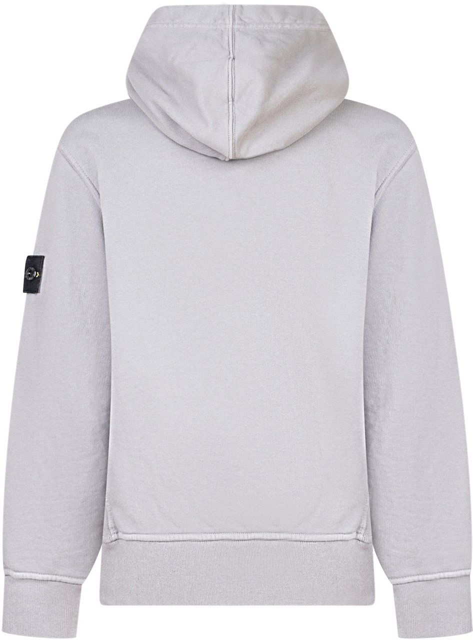 Stone Island Stone Island Kids Felpa con Cappuccio Bianca Groen