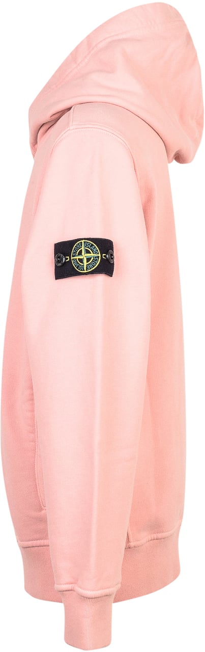 Stone Island Stone Island Kids Felpa Rosa con Cappuccio e Logo Roze