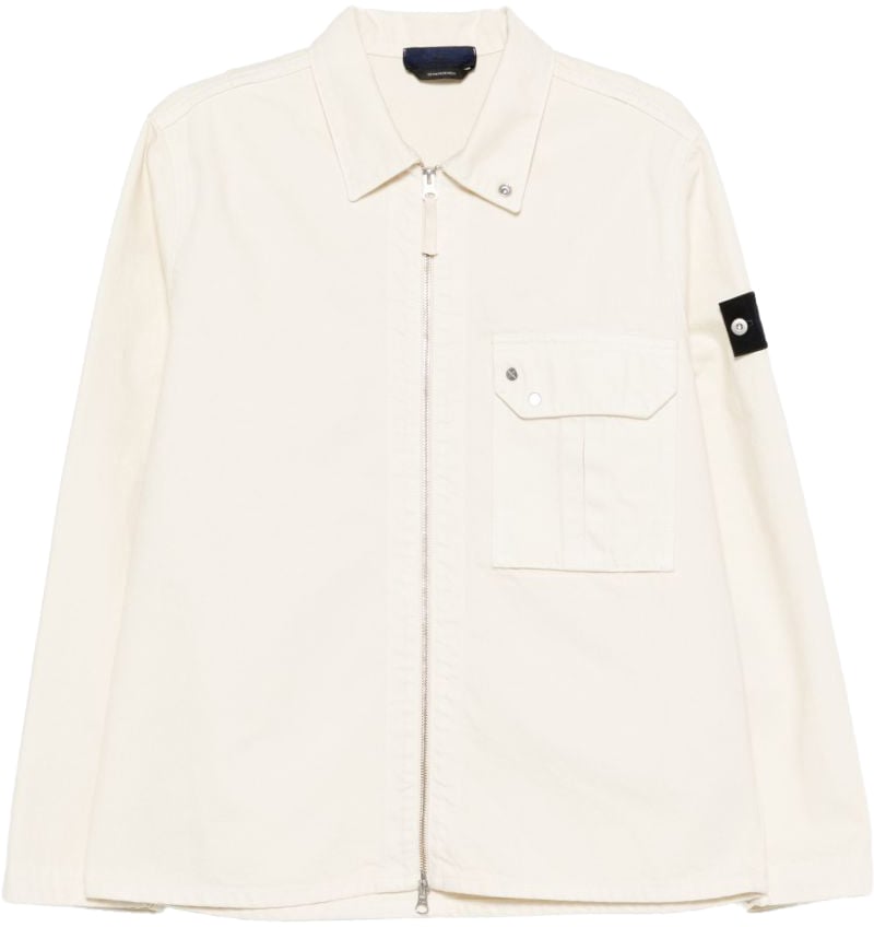 Stone Island Coats Ivory Wit