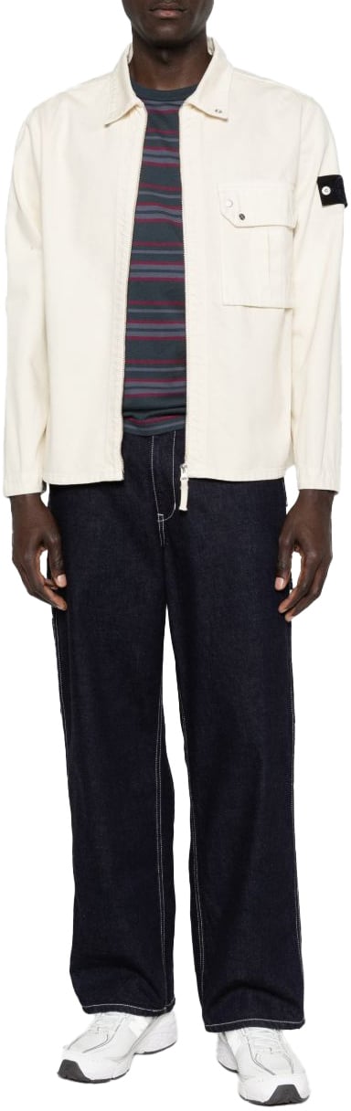 Stone Island Coats Ivory Wit