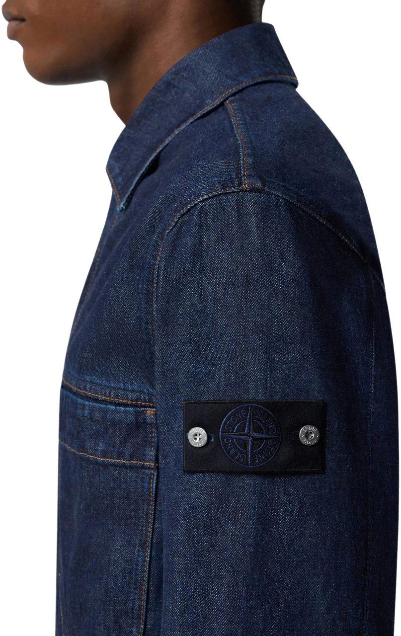 Stone Island Heren Logopatch Coach Jacketr Blauw Blauw