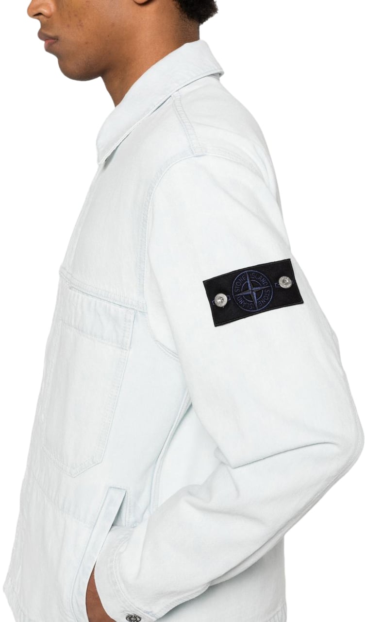 Stone Island Coats Clear Blue Blauw
