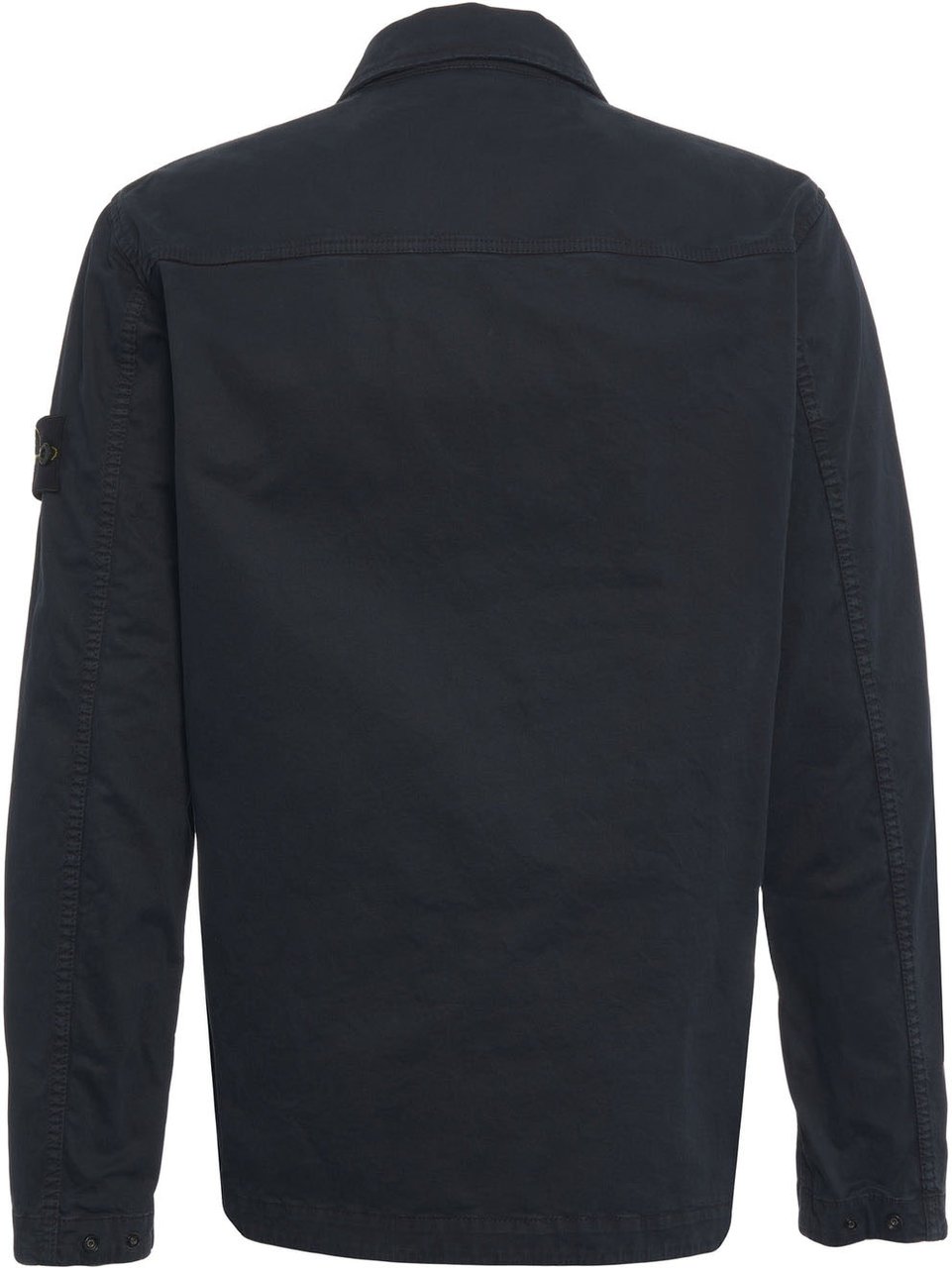 Stone Island Overshirt with logo label Blauw