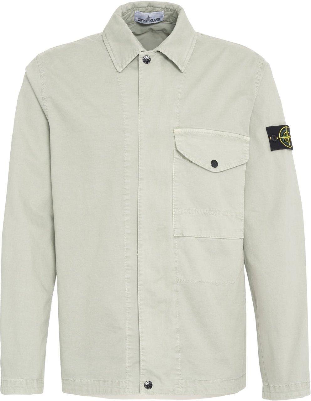 Stone Island Overshirt with logo label Blauw