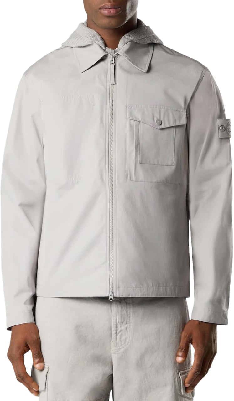 Stone Island Heren Cotton Ghost Overshirt Beige Beige