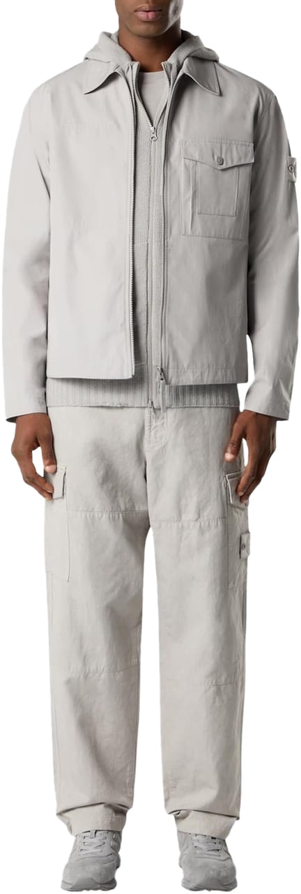 Stone Island Heren Cotton Ghost Overshirt Beige Beige