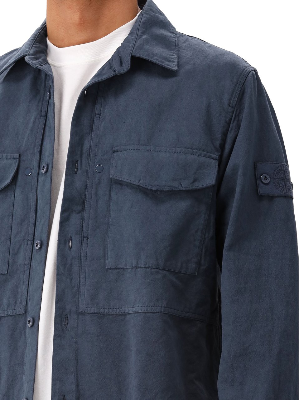 Stone Island Overshirt Blauw Ghost Blauw