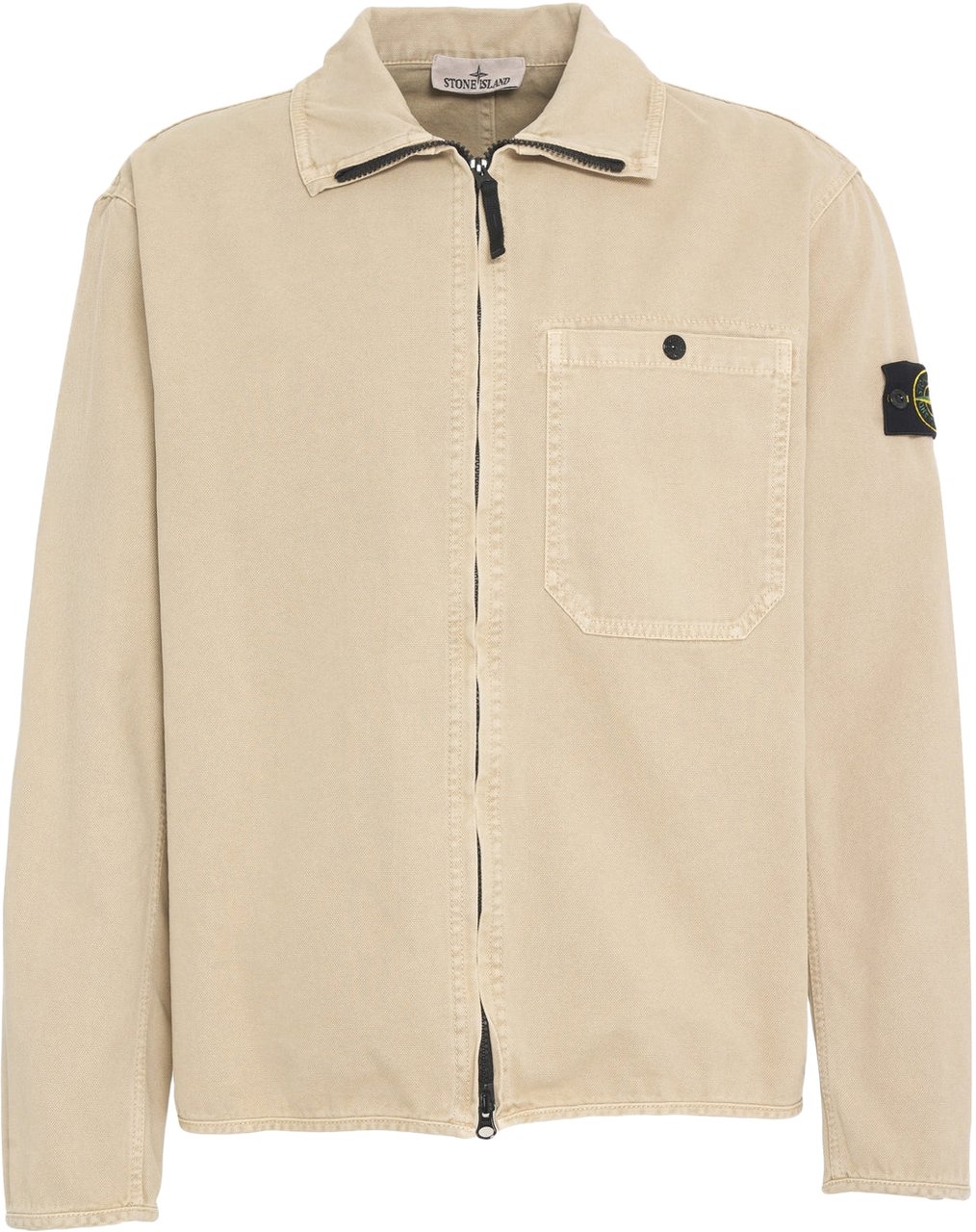Stone Island Overshirt with zipper Beige