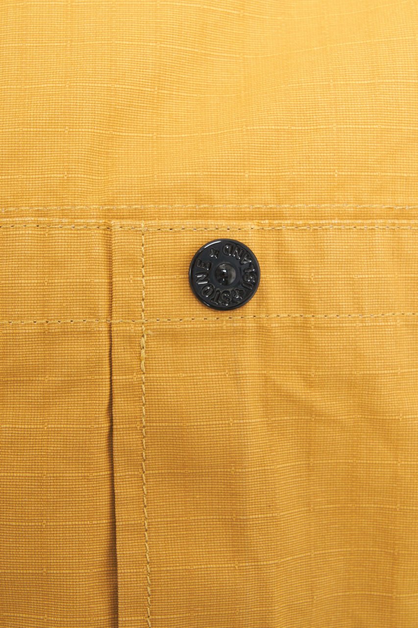 Stone Island Overshirt with logo label Geel