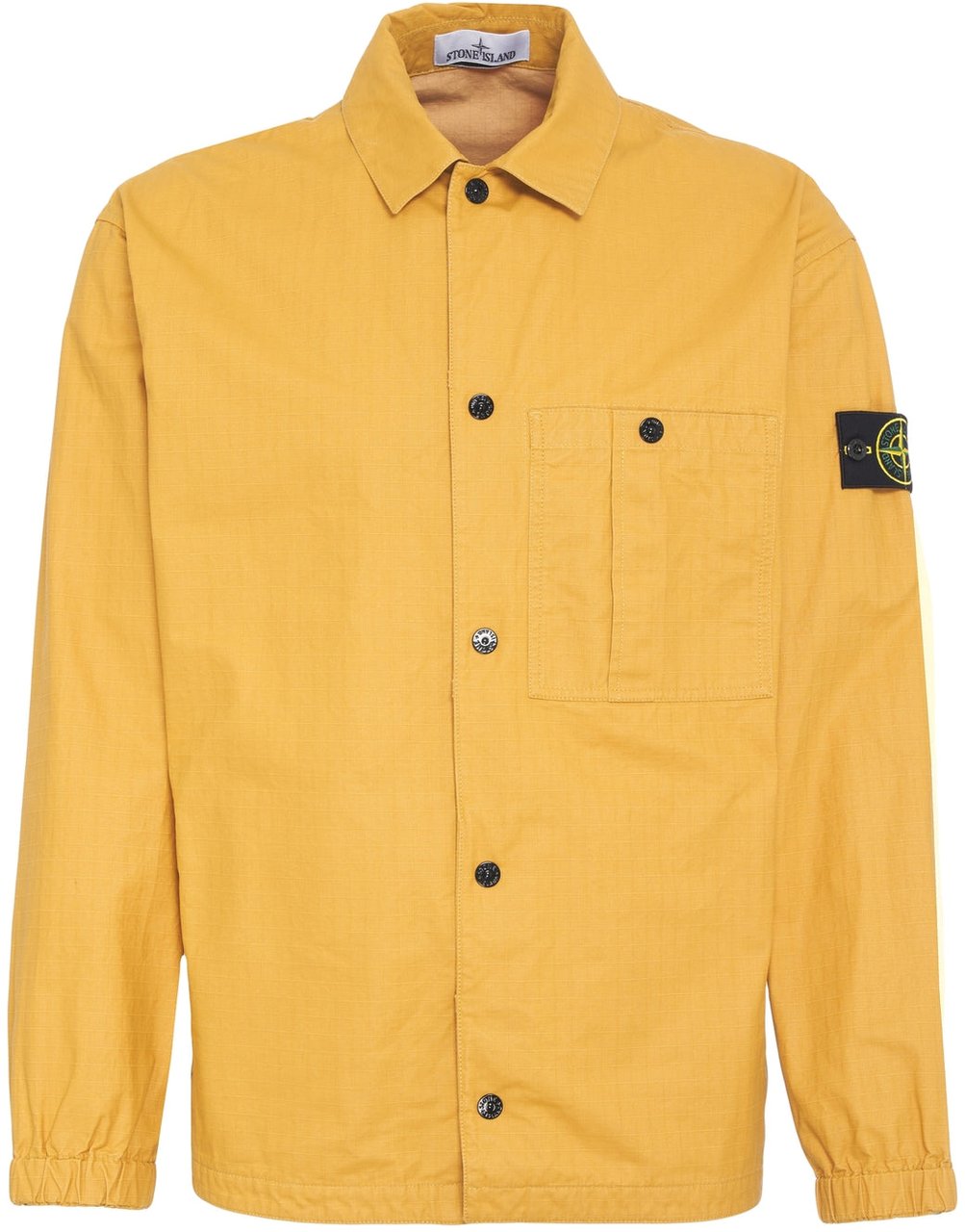 Stone Island Overshirt with logo label Geel
